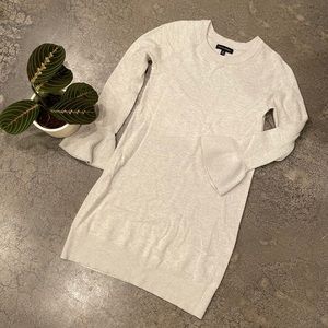 Banana Republic white bell-sleeve sweater dress